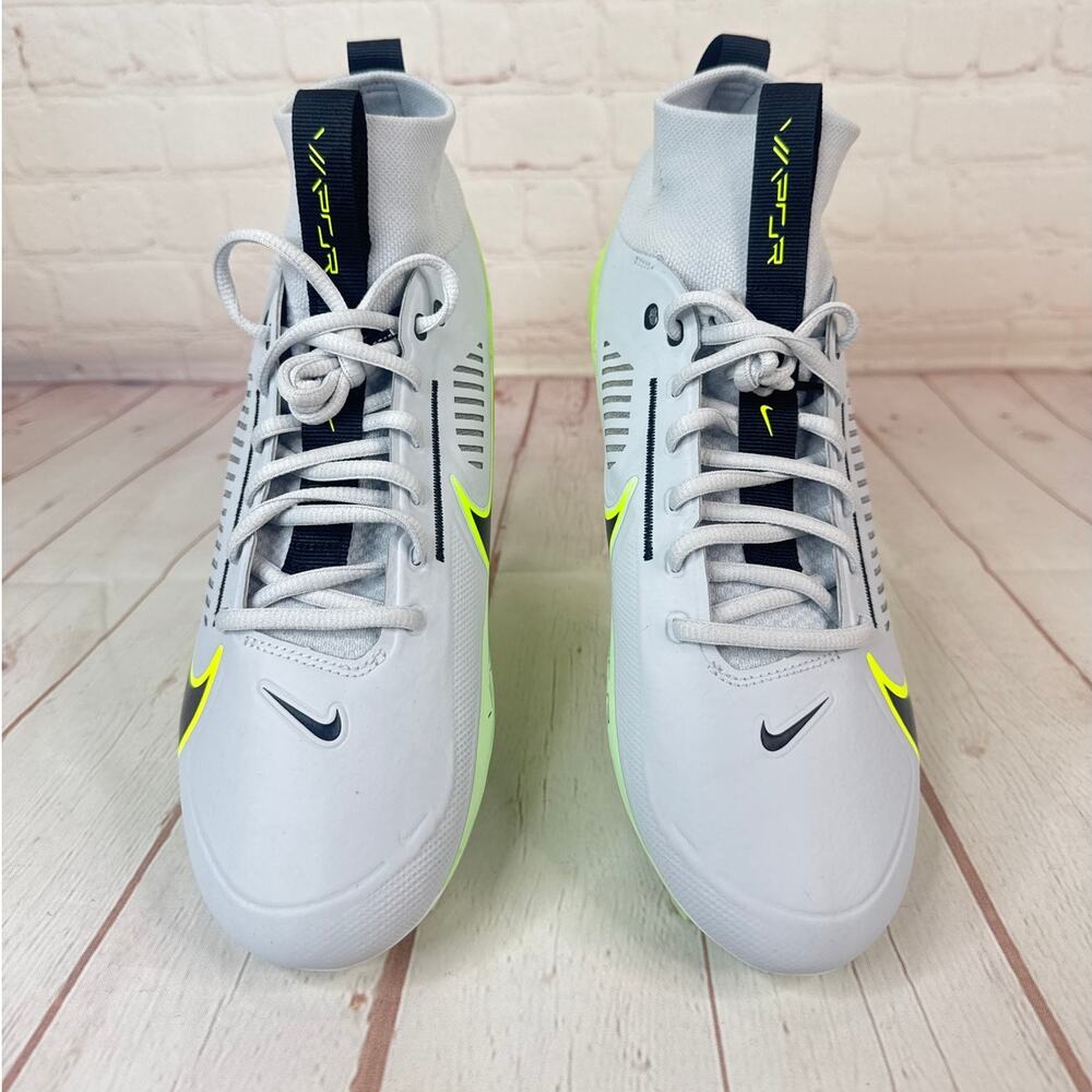 Nike Vapor Edge Pro 360 2 Platinum Green Football Cleats Mens Sz 12 (DA5456-004) - Picture 6 of 10